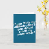 Offensive Attitude Quote With Crude Humor  カード (黄色い花)