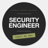 Offensive Security Division Trust No One Hacker St ラウンドシール (正面)