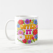 OFFER IT UP 1960年代の花のビジュアル コーヒーマグカップ (左)