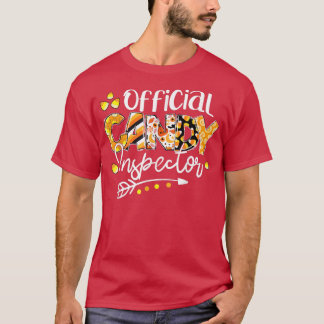 Offical Candy Inspector Candy Corn Kids Halloween Tシャツ