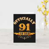 Offically 91 Years Old Today 91st Birthday Gift カード (黄色い花)