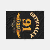 Offically 91 Years Old Today 91st Birthday Gift  フリースブランケット (正面(横))