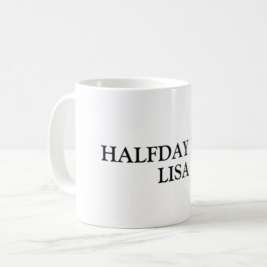 Officeおもしろいの名パーソナライズされた前 コーヒーマグカップ (正面左)