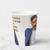 Officeおもしろいコーヒーカップとボスのメッセージ 紙コップ (左)