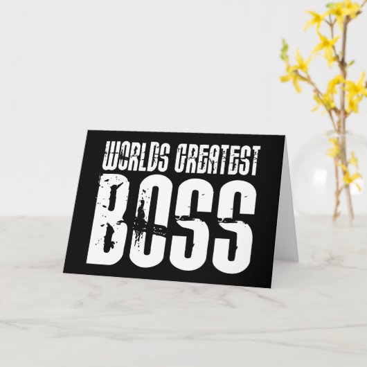 Officeおもしろいユーモアボス:世界で最もボス カード (黄色い花)