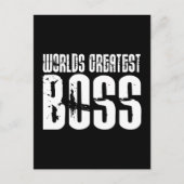 Officeおもしろいユーモアボス:世界で最もボス ポストカード (正面)