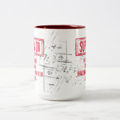 Officeおもしろいユーモア職場のジョーク ツートーンマグカップ (中央)