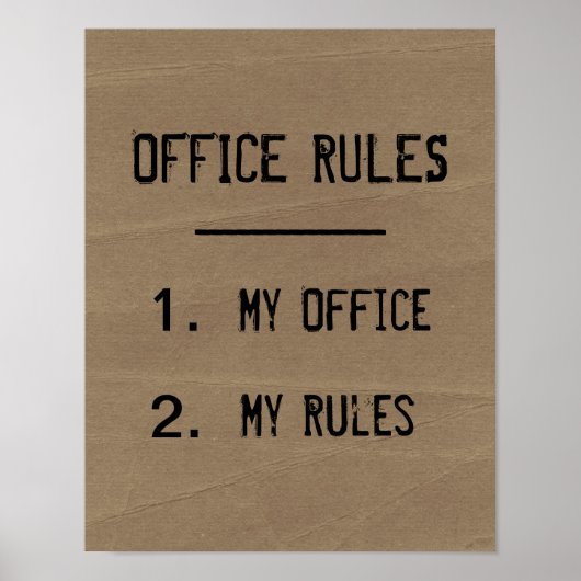 Officeおもしろいルールポスター ポスター (正面)