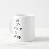 Officeおもしろい引用文が動作しかわいらしない コーヒーマグカップ (正面左)