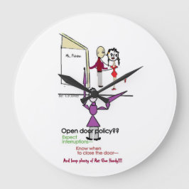 Officeおもしろい時計/丸 ラージ壁時計