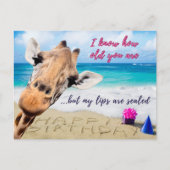 Officeおもしろい誕生日 – キリンは一言も言わない ポストカード (正面)