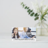 Officeで作業するカスタマーサポートチーム 名刺 (スタンド正面)