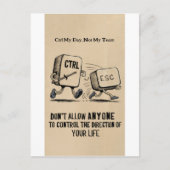 Officeのおもしろいユーモア：自分のチームではなく自分の日をCtrl ポストカード (正面)