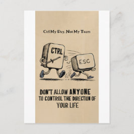 Officeのおもしろいユーモア：自分のチームではなく自分の日をCtrl ポストカード