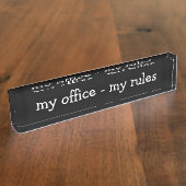 Officeのおもしろい規則 デスクネームプレート (側面)