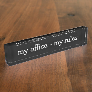 Officeのおもしろい規則 デスクネームプレート