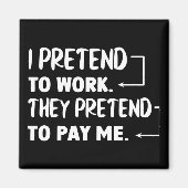 Officeのユーモアのマグネットを使うフリ マグネット (正面)