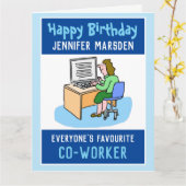 Officeの同僚へのハッピーバースデー カード (黄色い花)