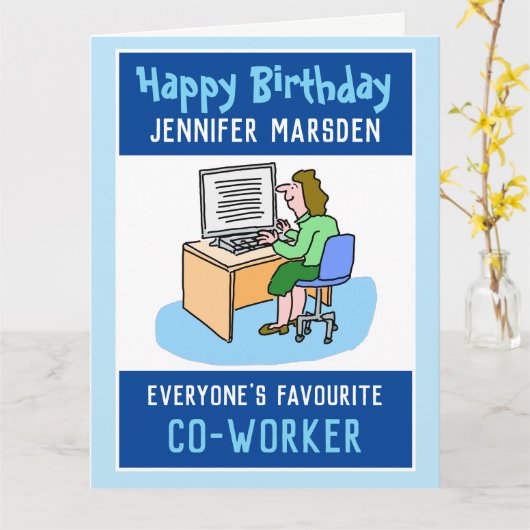 Officeの同僚へのハッピーバースデー カード (黄色い花)