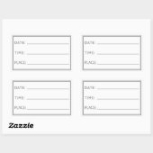 OFFICEの日付の場所 長方形シール (シート)