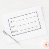 OFFICEの日付の場所 長方形シール (封筒)