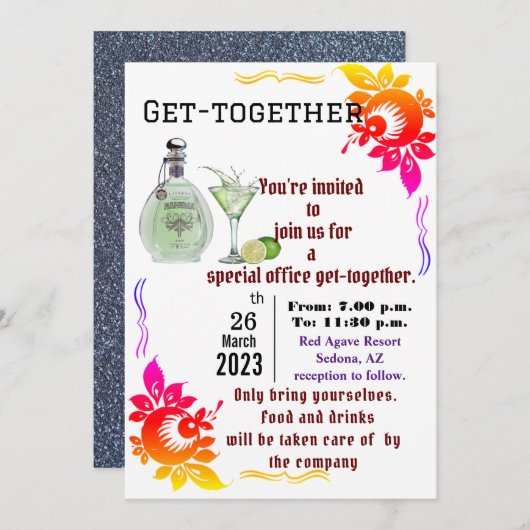 Officeの統合 招待状 (正面/裏面)