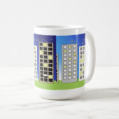 Officeの背の高い建物 コーヒーマグカップ (正面右)