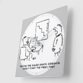 Officeの販売グラフが横向き スクエア壁時計 (傾斜)