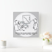 Officeの販売グラフが横向き スクエア壁時計 (ホーム)