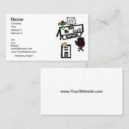 OfficeはOPEN Computer Desk Business Card Set 名刺