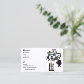 OfficeはOPEN Computer Desk Business Card Set 名刺 (スタンド正面)