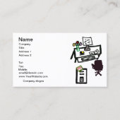 OfficeはOPEN Computer Desk Business Card Set 名刺 (正面)