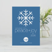 Officeカレンダー – Wishing Peace Joy Business Logo シーズンカード (スタンド正面)