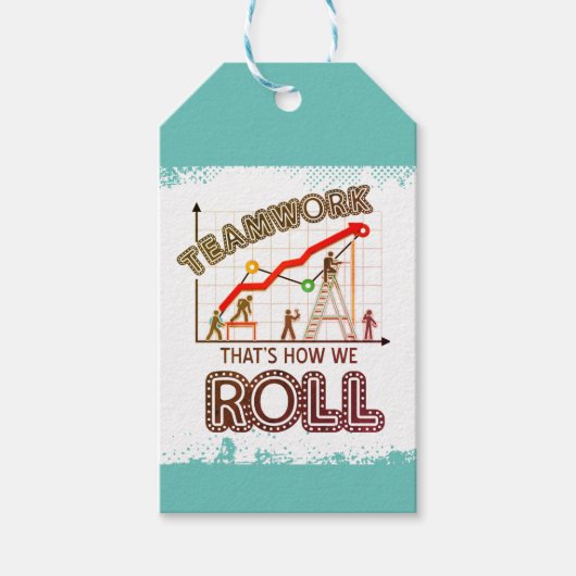 Officeキャンディジャー感謝の報酬チームワークラベル ギフトタグ (正面)