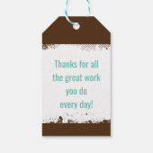 Officeキャンディジャー感謝の報酬チームワークラベル ギフトタグ (裏面)