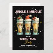 Officeクリスマスパーティーカクテルドリンク招待状 招待状 (正面/裏面)