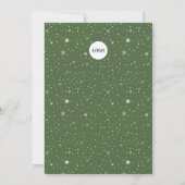 Officeクリスマスパーティースノーツリービジネスロゴ 招待状 (裏面)