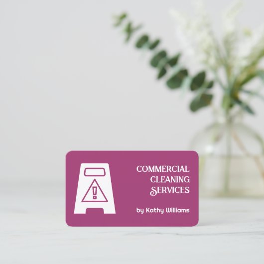 Officeクリーニング 名刺 (スタンド正面)