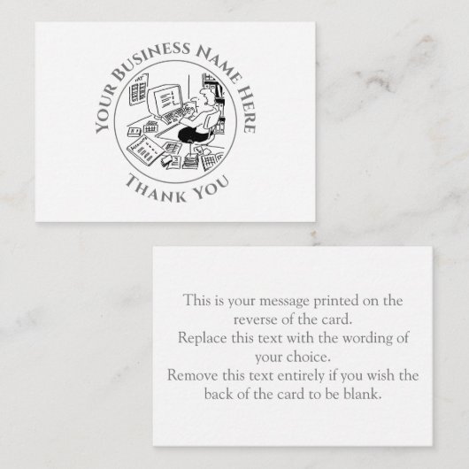 Officeサポート感謝ノートカード ノートカード (正面/裏面)