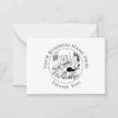 Officeサポート感謝ノートカード ノートカード (正面)