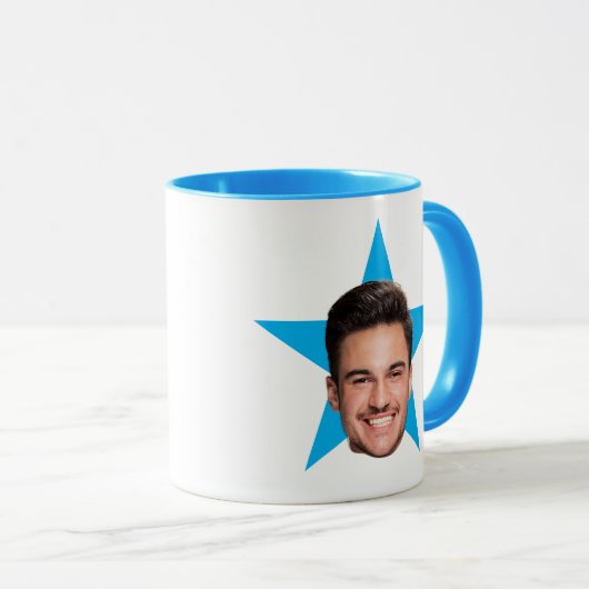 Officeスターパーソナライズされた顔マグ マグカップ (正面右)