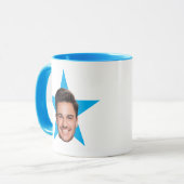 Officeスターパーソナライズされた顔マグ マグカップ (正面左)