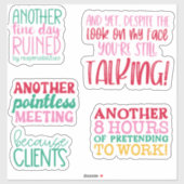 Officeステッカーのバンドルおもしろい引用文 シール (シート)