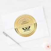 Officeスポーツチームの建物フェイク金ゴールドメダル獲得 ラウンドシール (封筒)