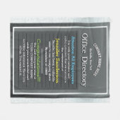 OfficeディレクトリSIgnでの削除メッセージ フリースブランケット (正面(横))