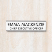 Officeドアの署名のホワイトネームプレート サインプレート (正面)