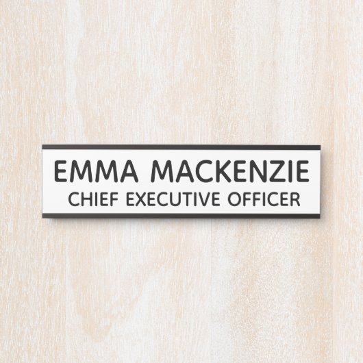 Officeドアの署名のホワイトネームプレート サインプレート (正面)