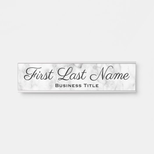 Officeドアシンボルや象徴シンプルグレー大理石カラーサイン サインプレート (正面)