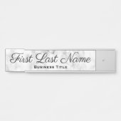 Officeドアシンボルや象徴シンプルグレー大理石カラーサイン サインプレート (正面)