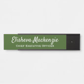 Officeドア名シンボルや象徴プレートサイン – Olive Green サインプレート (正面)